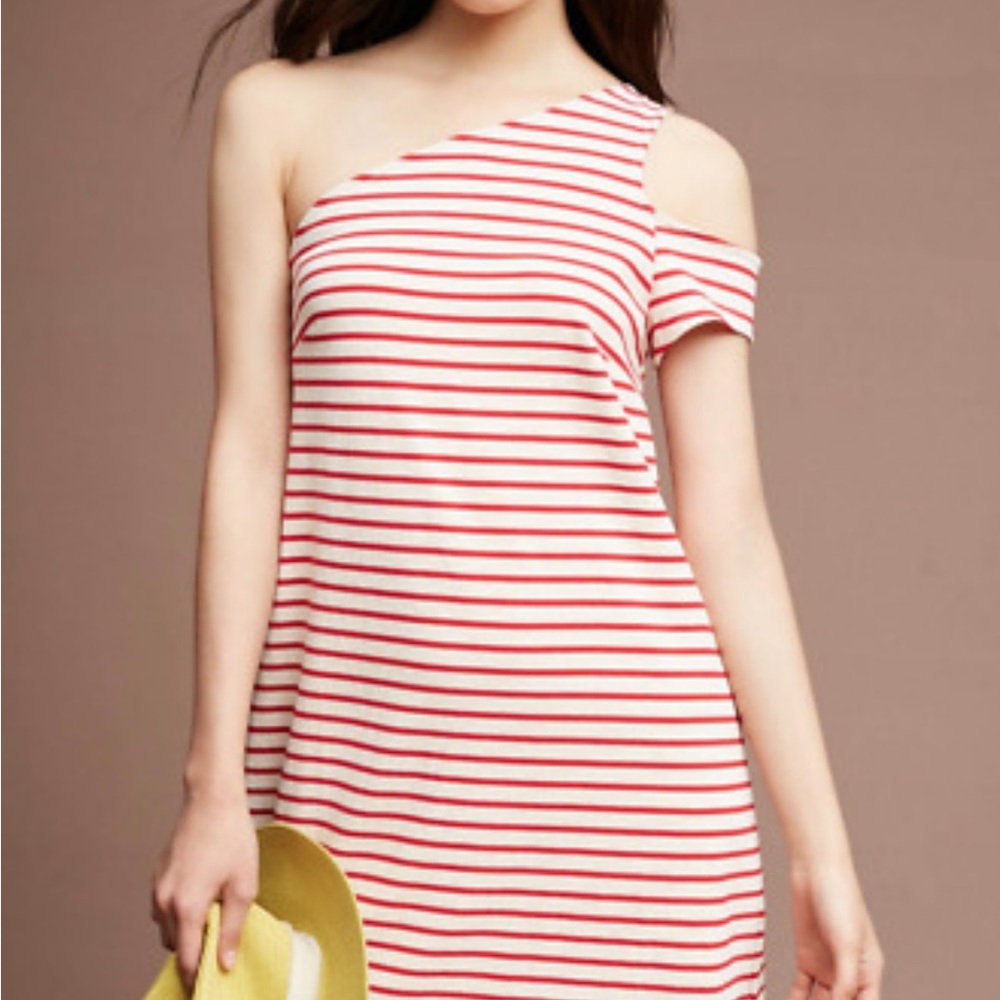 Maeve Striped One Shoulder Dress - Picture 3 of 4